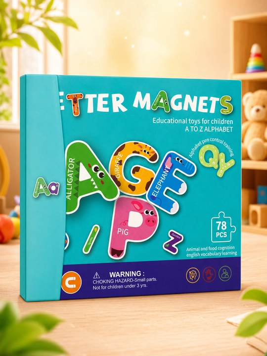 Bolalar uchun magnitli alifbo harflari to‘plami Montessori ta’lim o‘yinchoqi - 
