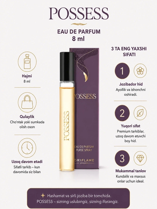 Possess Ayollar uchun atir  Eau de Parfum 50 ml