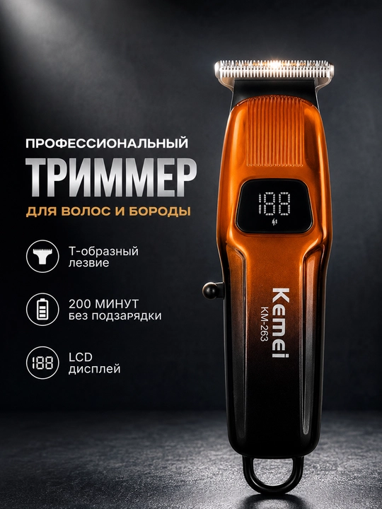 Kemei KM-263 soch va soqol olish trimmeri - 