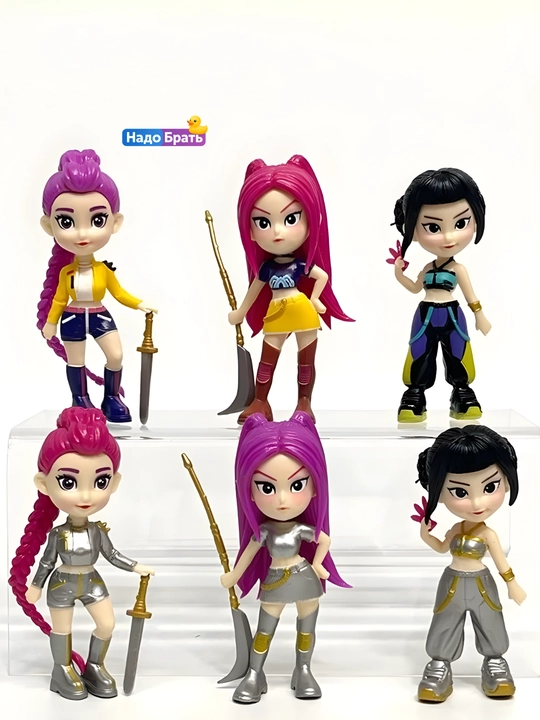 K-Pop Demon Hunters syurpriz figurkasi demon ovchi qizlar, kolleksion
