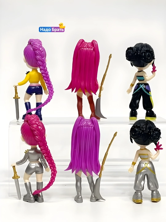 K-Pop Demon Hunters syurpriz figurkasi demon ovchi qizlar, kolleksion