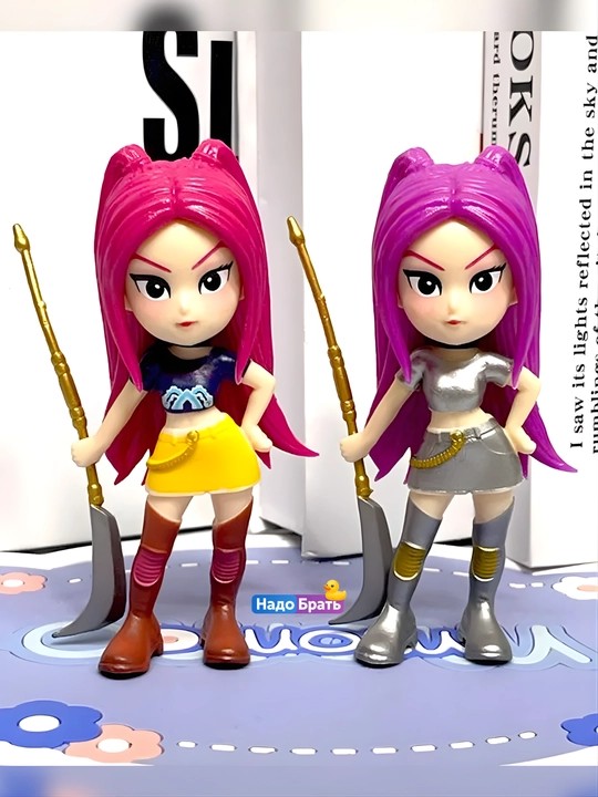 K-Pop Demon Hunters syurpriz figurkasi demon ovchi qizlar, kolleksion