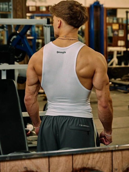 Erkaklar uchun mayka Gymshark, kompression, sport, elastik, tez quriydigan, fitnes uchun