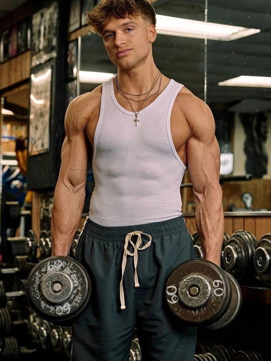 Erkaklar uchun mayka Gymshark, kompression, sport, elastik, tez quriydigan, fitnes uchun