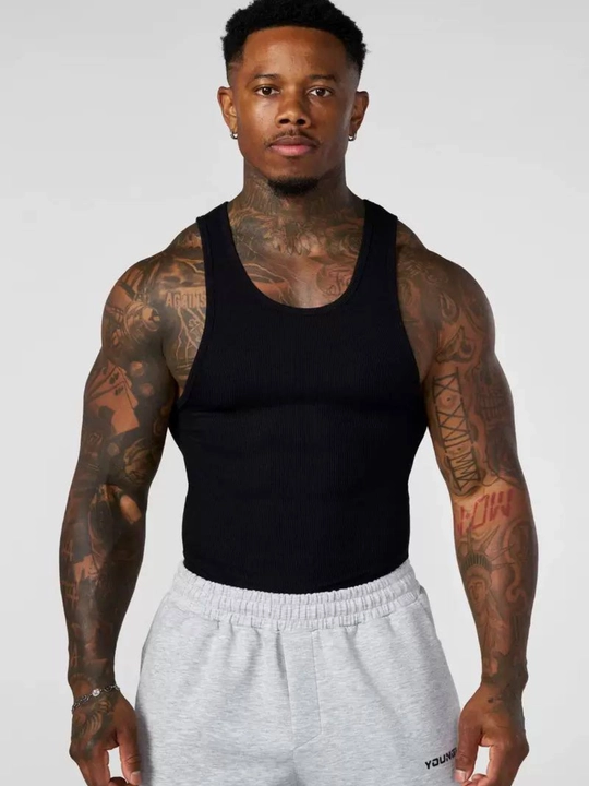 Erkaklar uchun mayka Gymshark, kompression, sport, elastik, tez quriydigan, fitnes uchun