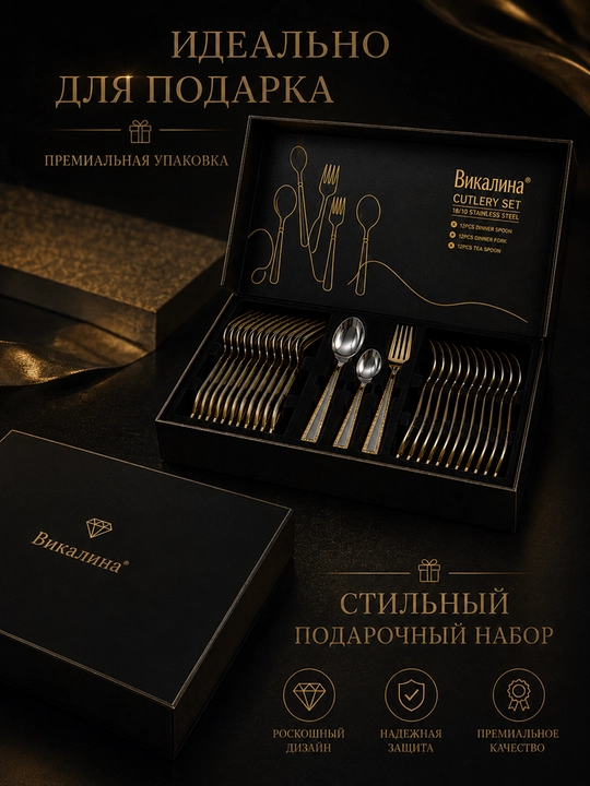 Набор столовых приборов, на 36 предметов, Vicalina