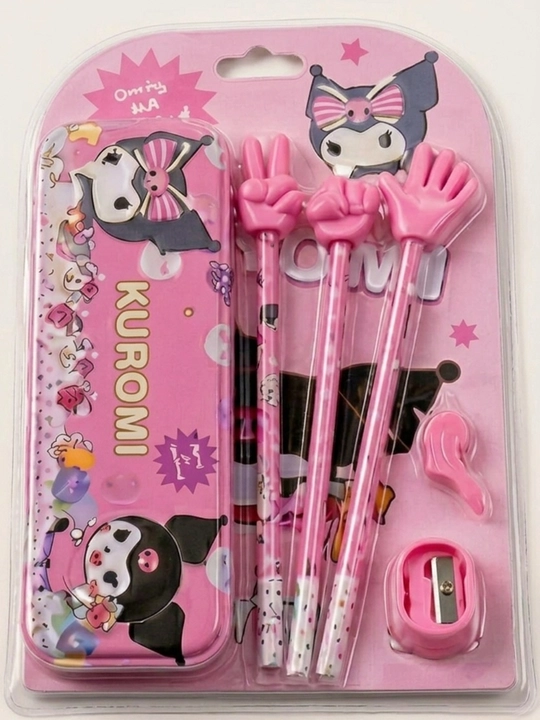 Школьный набор канцелярии Kuromi, для девочек, 6 в 1