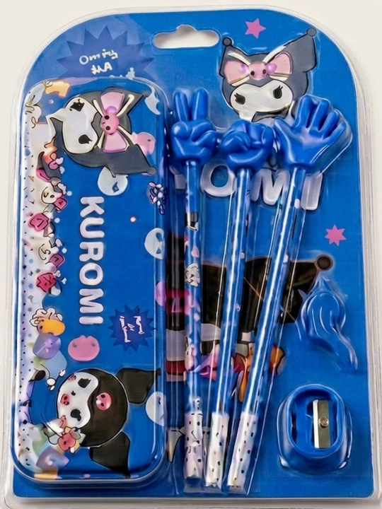 Школьный набор канцелярии Kuromi, для девочек, 6 в 1