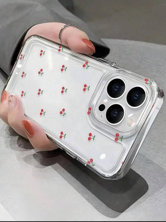 Trenddagi 2026 yil “Mini Cherry” shaffof telefon g‘ilofi — air cushion himoya chexoli