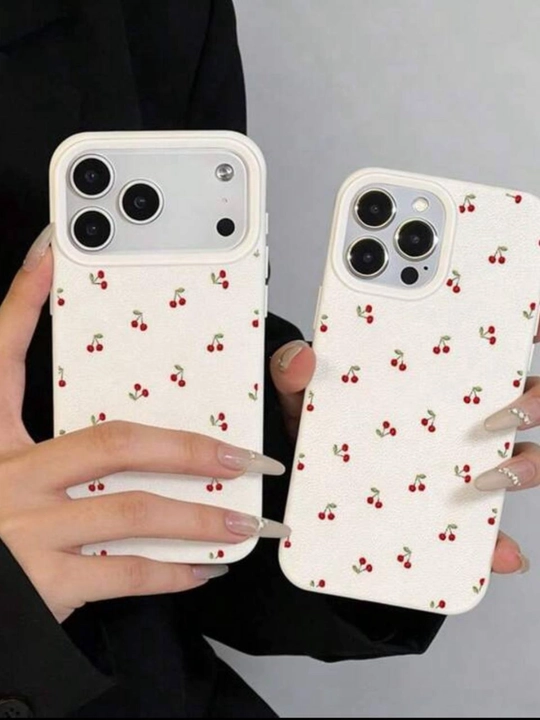 Minimalist Cherry 2026 — минималистичный силиконовый чехол с буквенным принтом - 