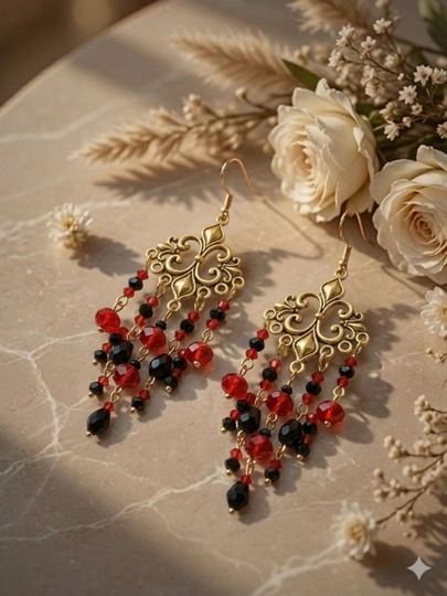 Национальные серьги женские, Handmade, элегантная модель — HANDSY-ZIRAK-БОРДОВ