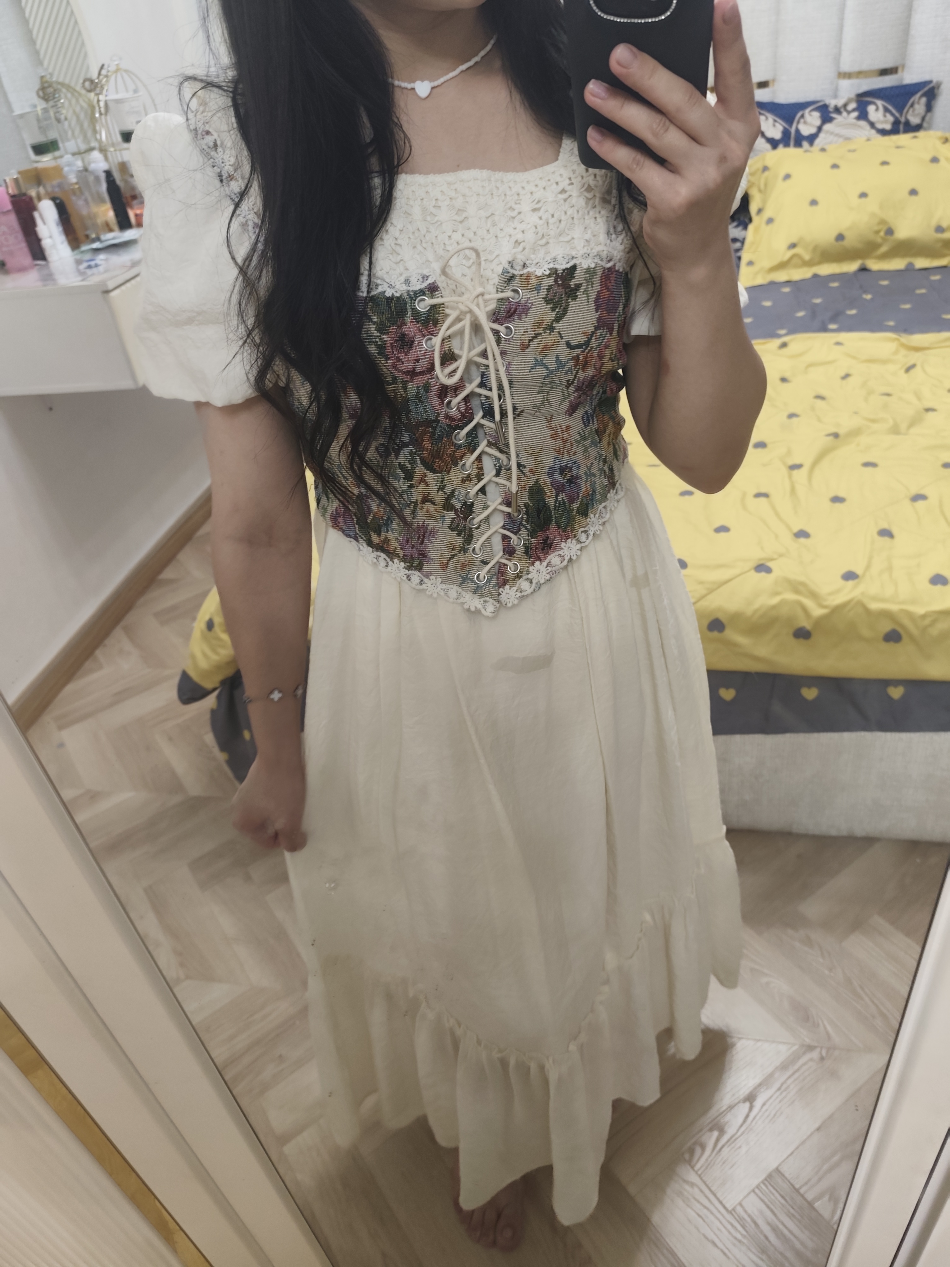 Vintage Floral ayollar korseti - retro uslubidagi nafis model