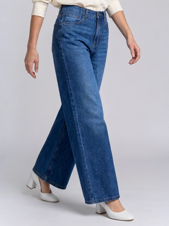 Ayollar uchun keng jinsi shim, 98% paxtа, kuz uchun, S-XL, bir razmer katta yuradi