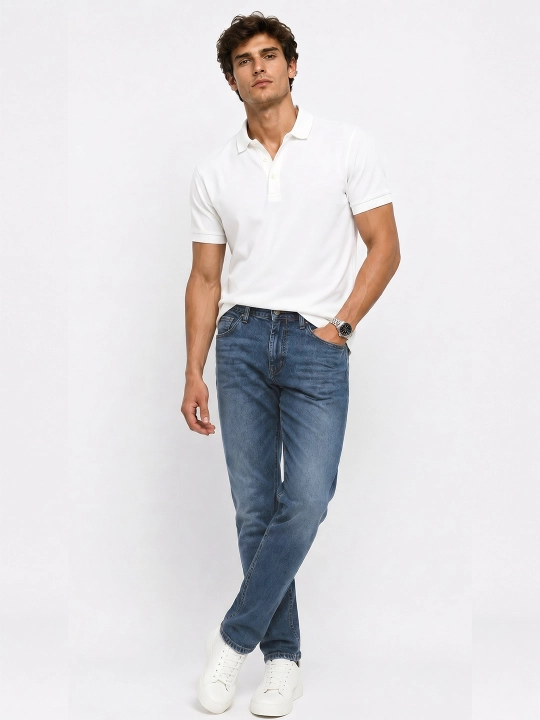 Regular Fit kuzgi erkaklar jinsi shimlari, 98% paxta