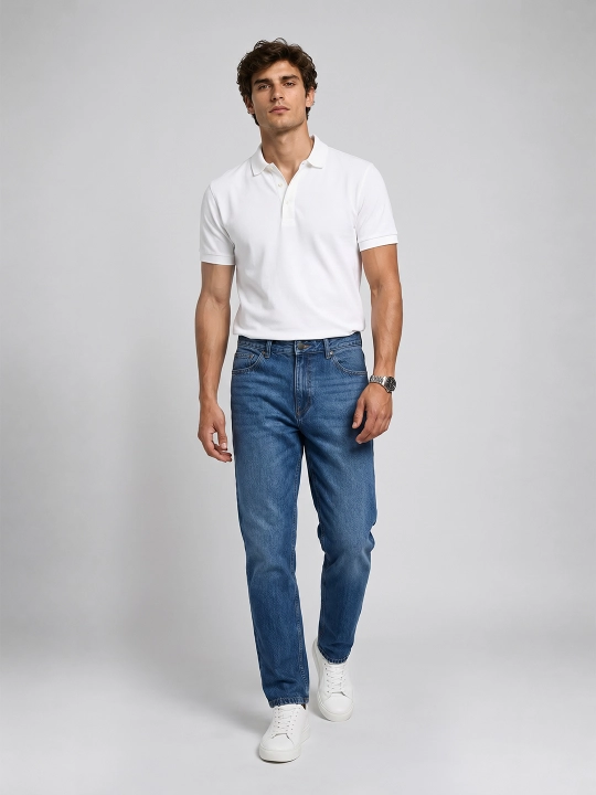 Regular Fit kuzgi erkaklar jinsi shimlari, 98% paxta