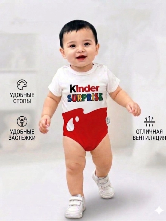 Bolalar bodisi "Nefis" print bilan, chaqaloqlar uchun kiyim toʻplami, tabiy paxta - 