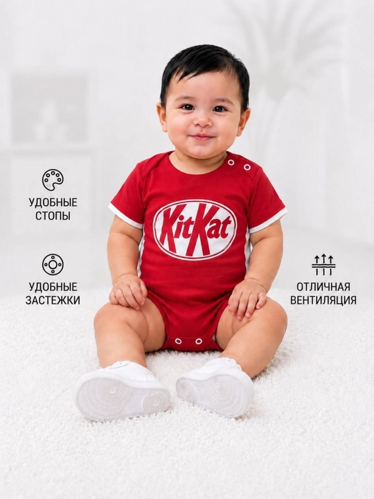 Bolalar bodisi "Nefis" print bilan, chaqaloqlar uchun kiyim toʻplami, tabiy paxta - 