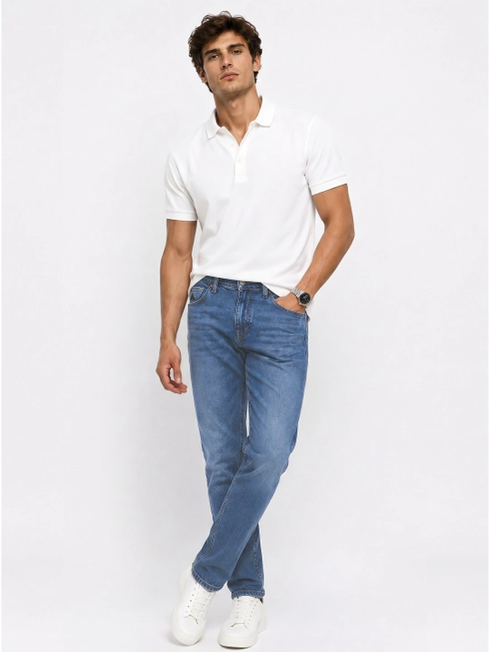 Slim Fit erkaklar jinsi shim, tor, 98% paxta kuzgi yengil cho‘ziluvchan, bir razmer katta