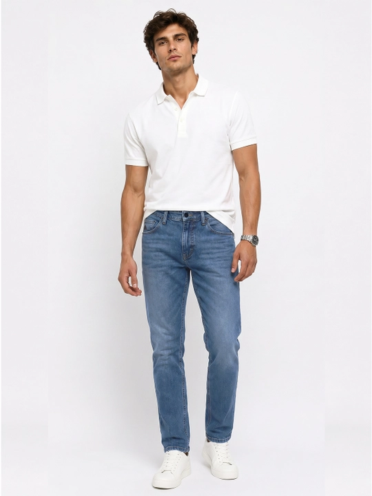 Slim Fit erkaklar jinsi shim, tor, 98% paxta kuzgi yengil cho‘ziluvchan, bir razmer katta