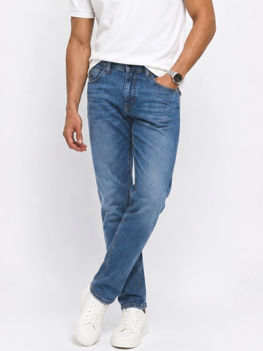 Slim Fit erkaklar jinsi shim, tor, 98% paxta kuzgi yengil cho‘ziluvchan, bir razmer katta
