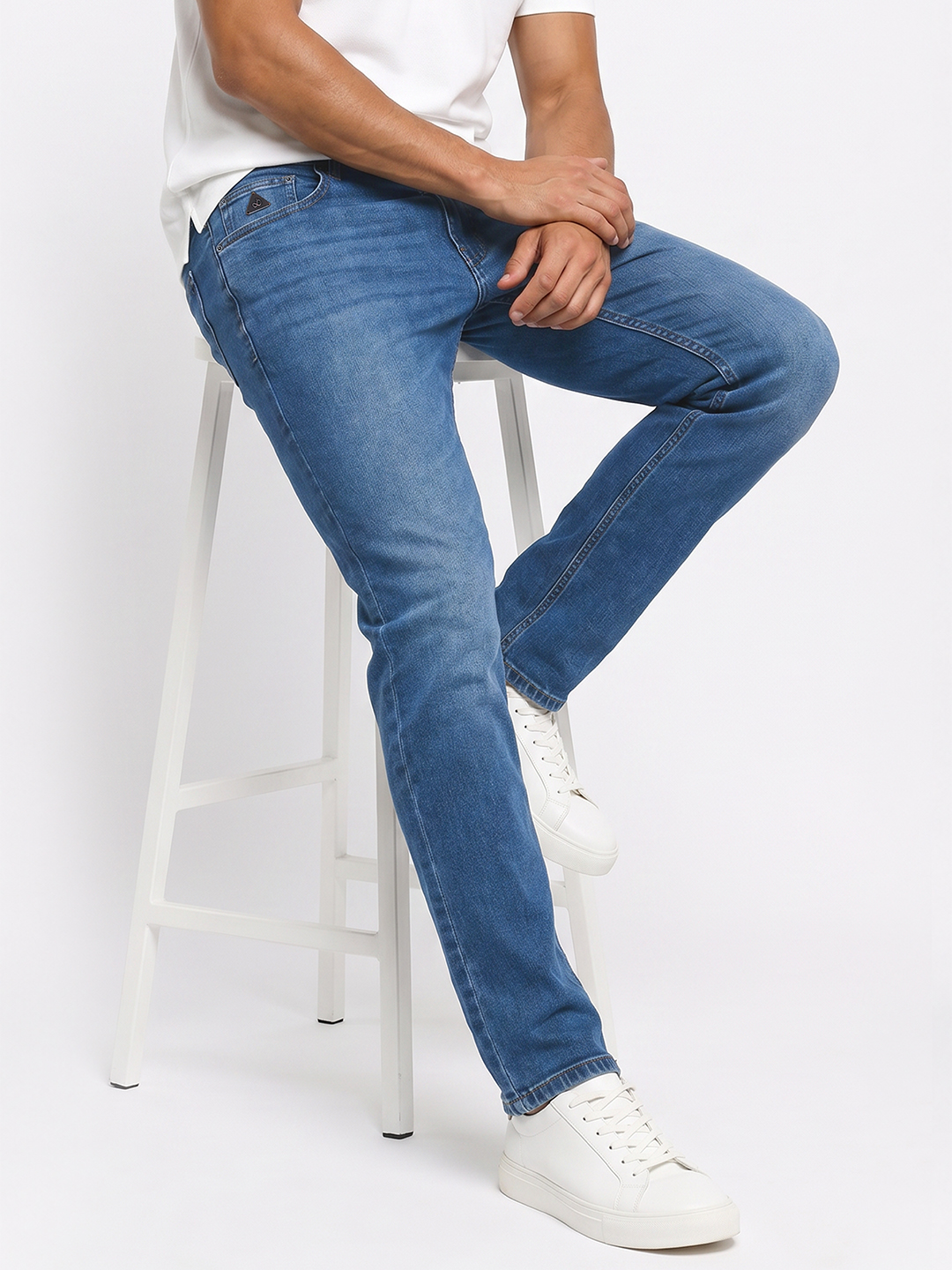 Мужские джинсы Slim Fit, зауженные, 98% хлопок, демисезонные стрейч, Большемерят на размер - 