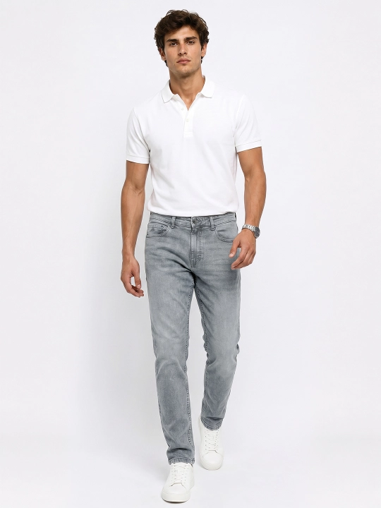 Slim Fit erkaklar jinsi shim, tor, 98% paxta kuzgi yengil cho‘ziluvchan, bir razmer katta