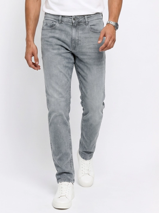 Мужские джинсы Slim Fit, зауженные, 98% хлопок, демисезонные стрейч, Большемерят на размер - 