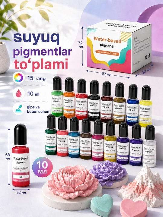 Gips va beton uchun My Art suyuq bo‘yog‘i, suv asosidagi bo‘yoq, 10 ml