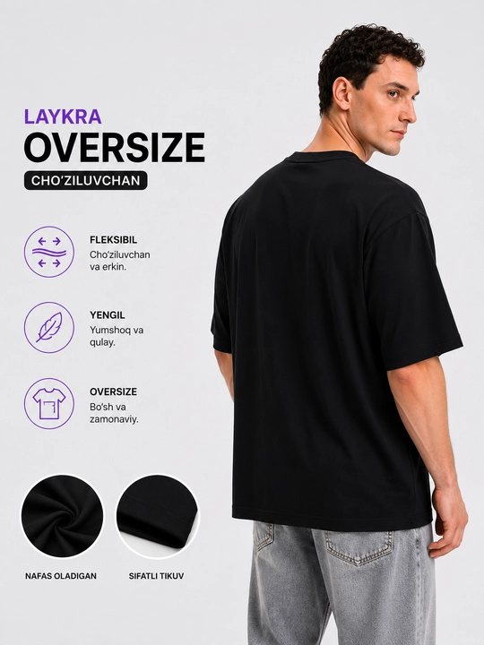 Erkaklar va ayollar uchun uniseks, oversize, kundalik kiyim, keng bichimli futbolka
