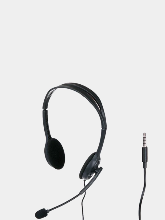 Проводные наушники гарнитура Logitech H111 с микрофоном один разъем mini jack 3.5'