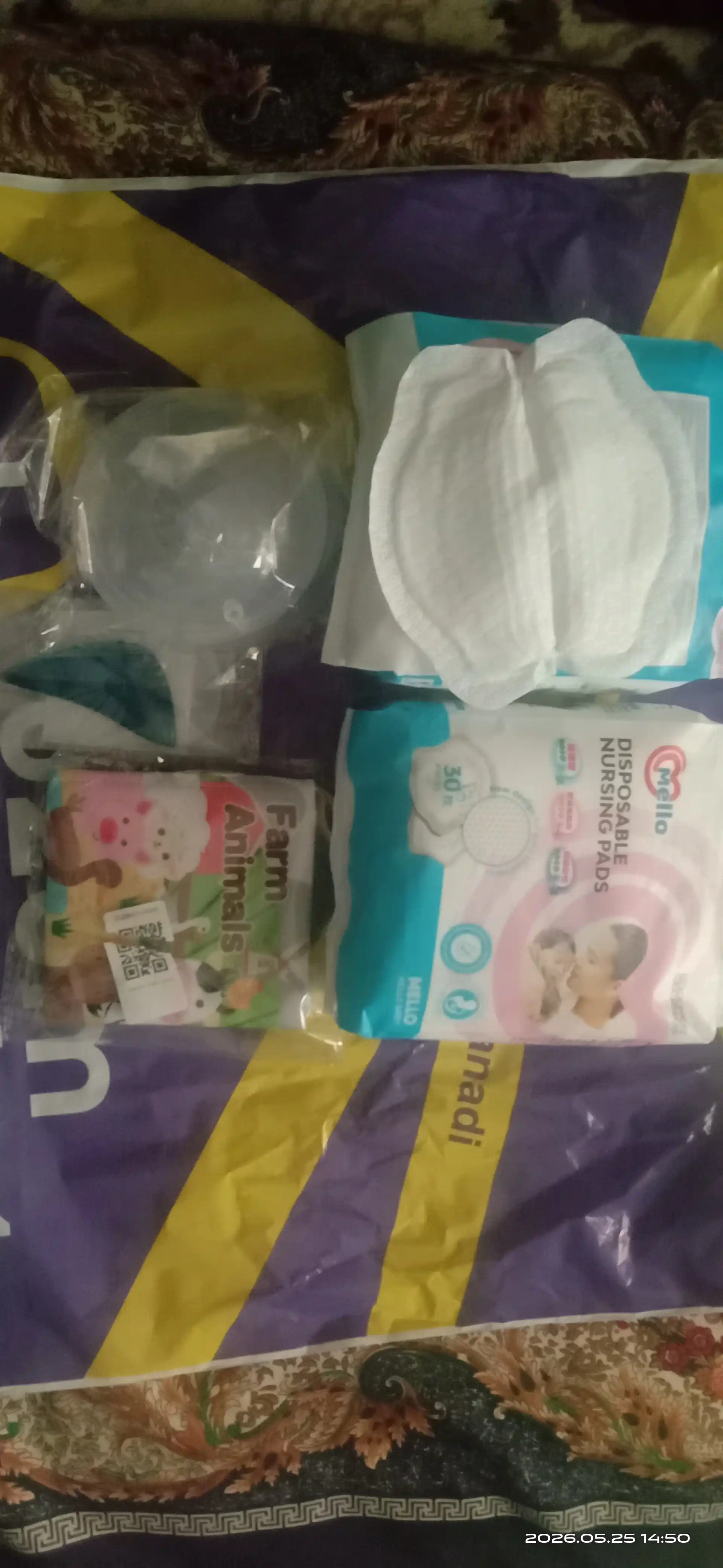 Sut yig'ish uchun ko'p martalik nakladka, emizadigan onalar uchun, 2 dona