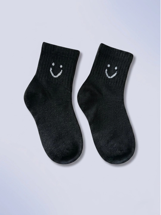 Детские носки Smiling Face — повседневные однотонные носки для мальчиков и девочек - 