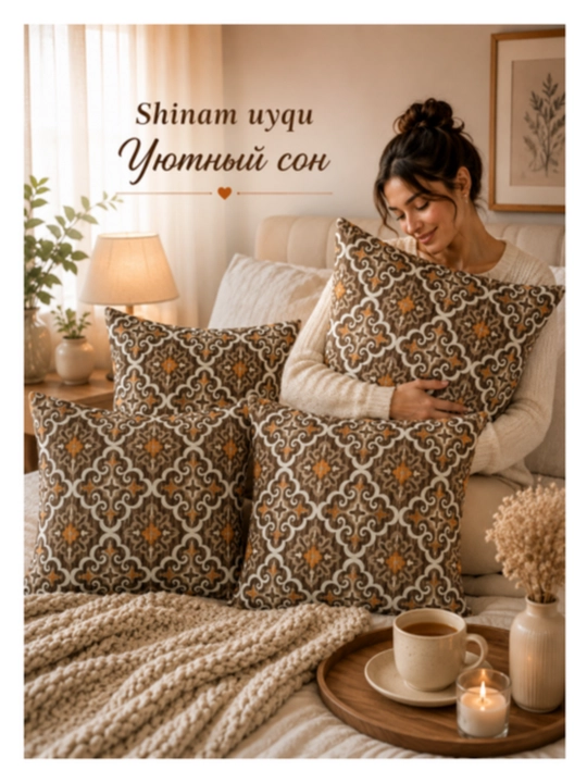 Premium dekorativ yostiq jildi