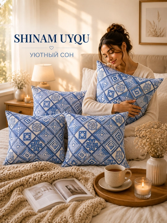 Premium dekorativ yostiq jildi