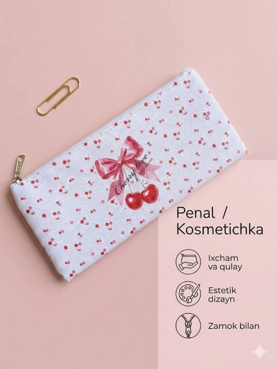 Estetik penal, kosmetik sumka, Pinterest uslubidagi penal - 