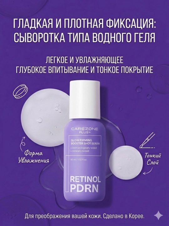 LG Carezone Plus PDRN — Yuz parvarishi va yorqinligi uchun serum, 3 turdagi
