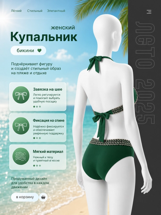 Ayollar alohida suzish kiyimi, 2 ta 1 da modeli, bikini