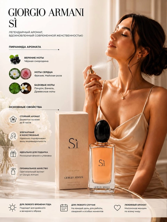 Giorgio Armani Si EDP женская парфюмерная вода 100 мл аромат