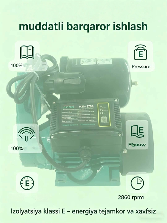 250BT avtomatik suv nasosi, quruq tikilgan, 100% misdan yasalgan