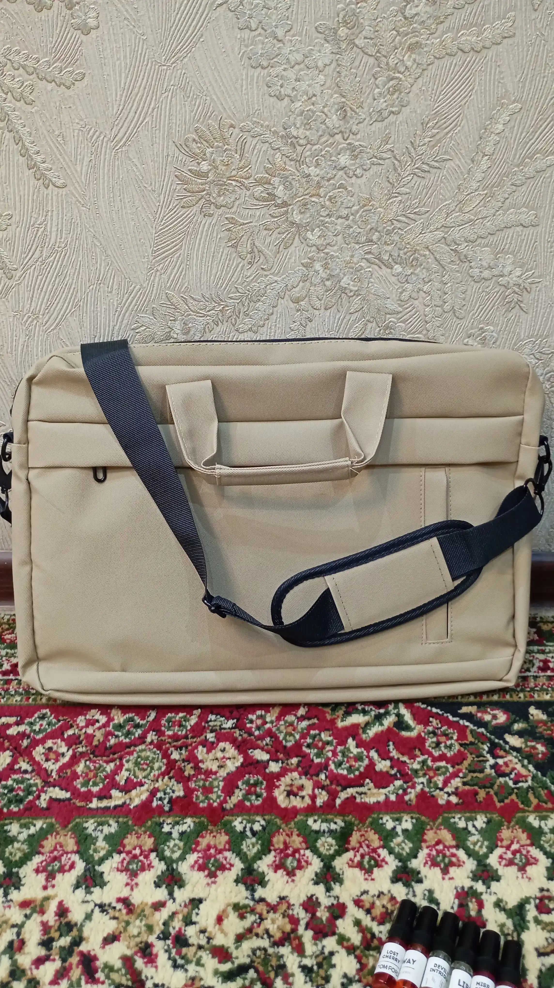 Сумка для ноутбука 15.6", портфель из экокожи, влагостойкая
