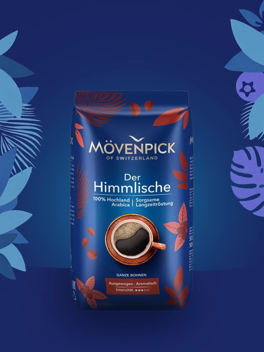 Qahva donalari Movenpick Der Himmlische, 1 kg, Germaniyada ishlab chiqarilgan - 
