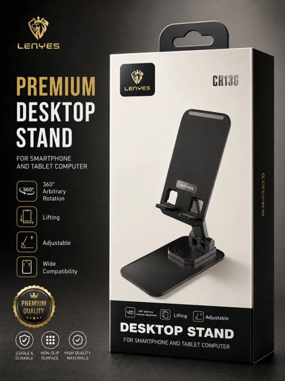 Telefon, stol, planshet uchun universal taglik, metall, dekstop stand video uchun mos