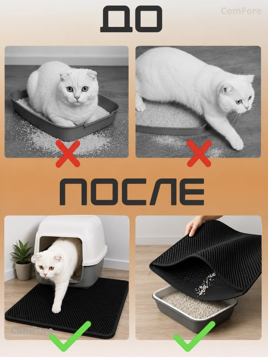 Двухслойный EVA коврик под лоток, мат, для кошек, под миску, коврик для кошачьего туалета