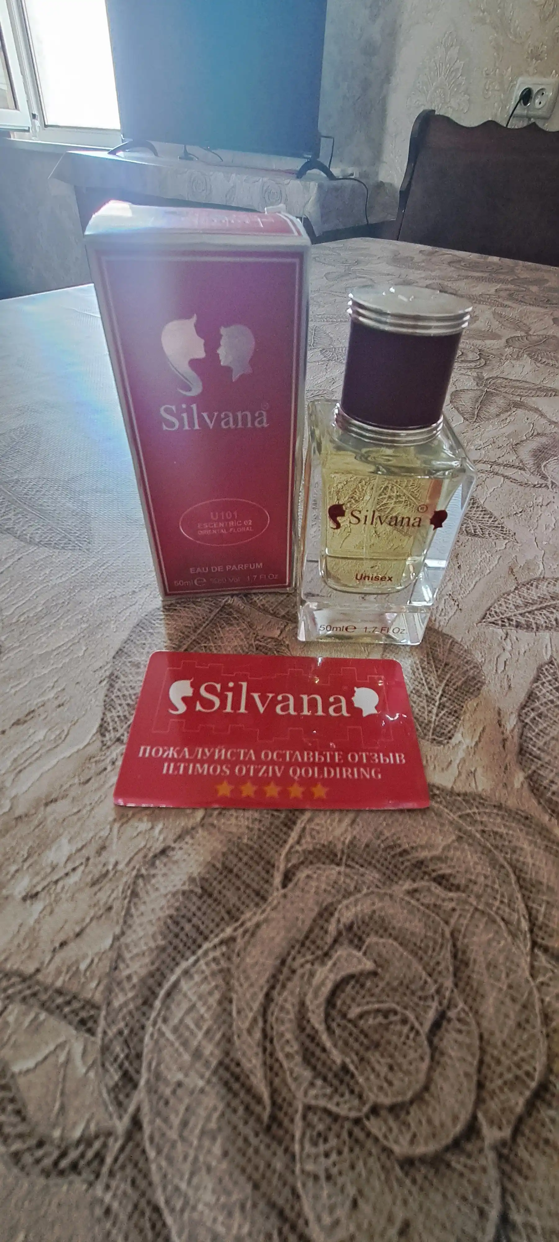 Parfyumlangan suv SILVANA U101, ESCENTRIC MOLECULE 02, 50 va 18 ml