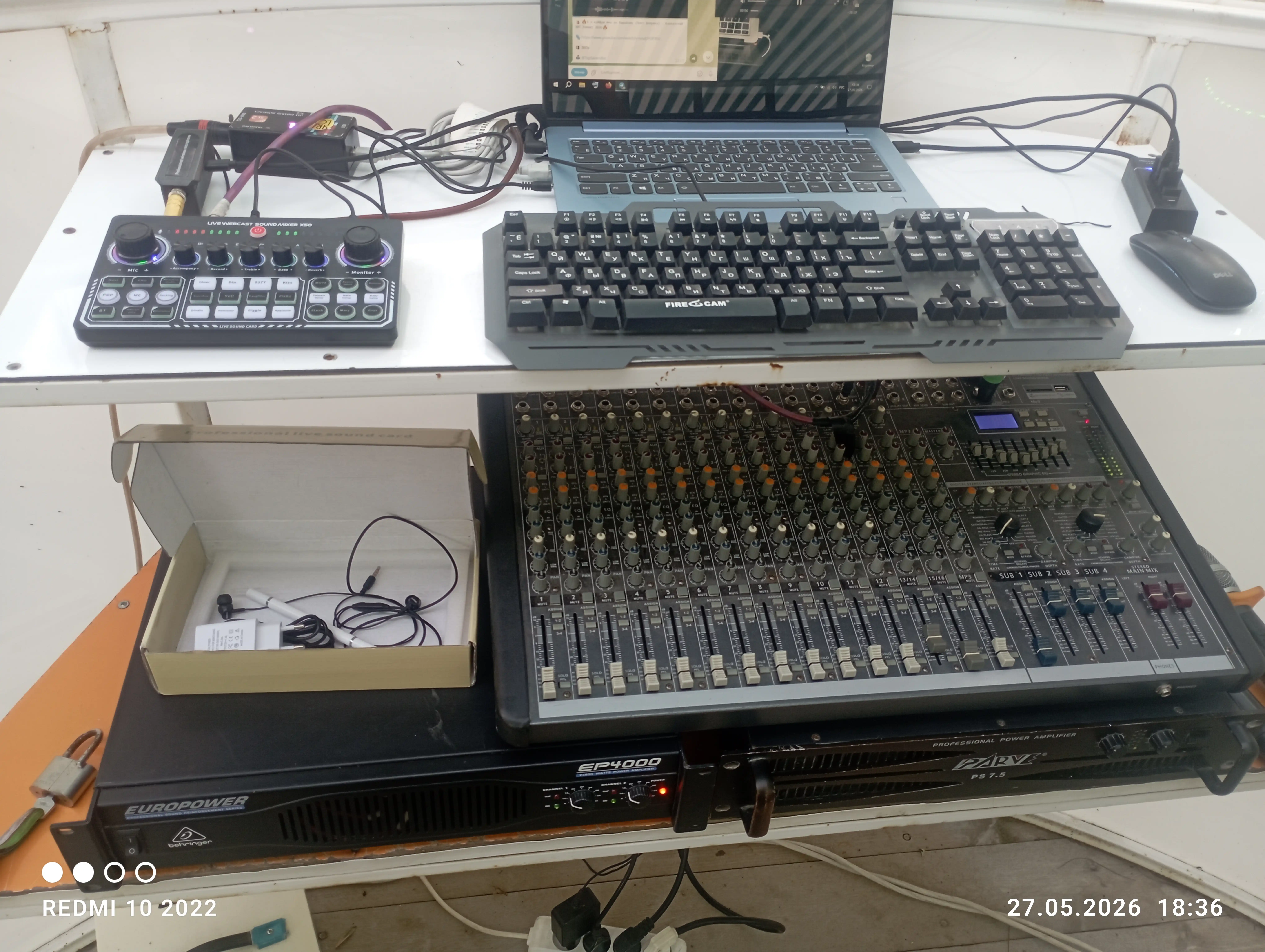 X50 Live Webcast kondensatorli mikrofon va tovush kartasi to‘plami