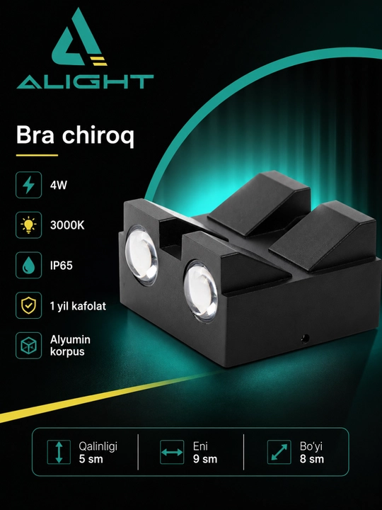 LED devor chirog‘i IP65 tashqi va ichki dekorativ bra - 