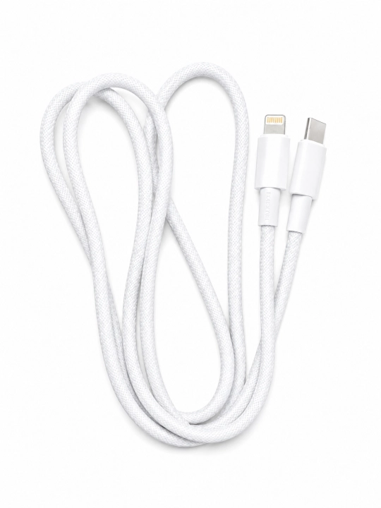 Usb Type-C Lightning kabeli/iPhone, iPad, iPod uchun zaryadlash/1 metr / oq