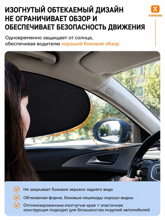 Avtomobil uchun statik quyoshdan himoya parda, avtomobil shtorkasi