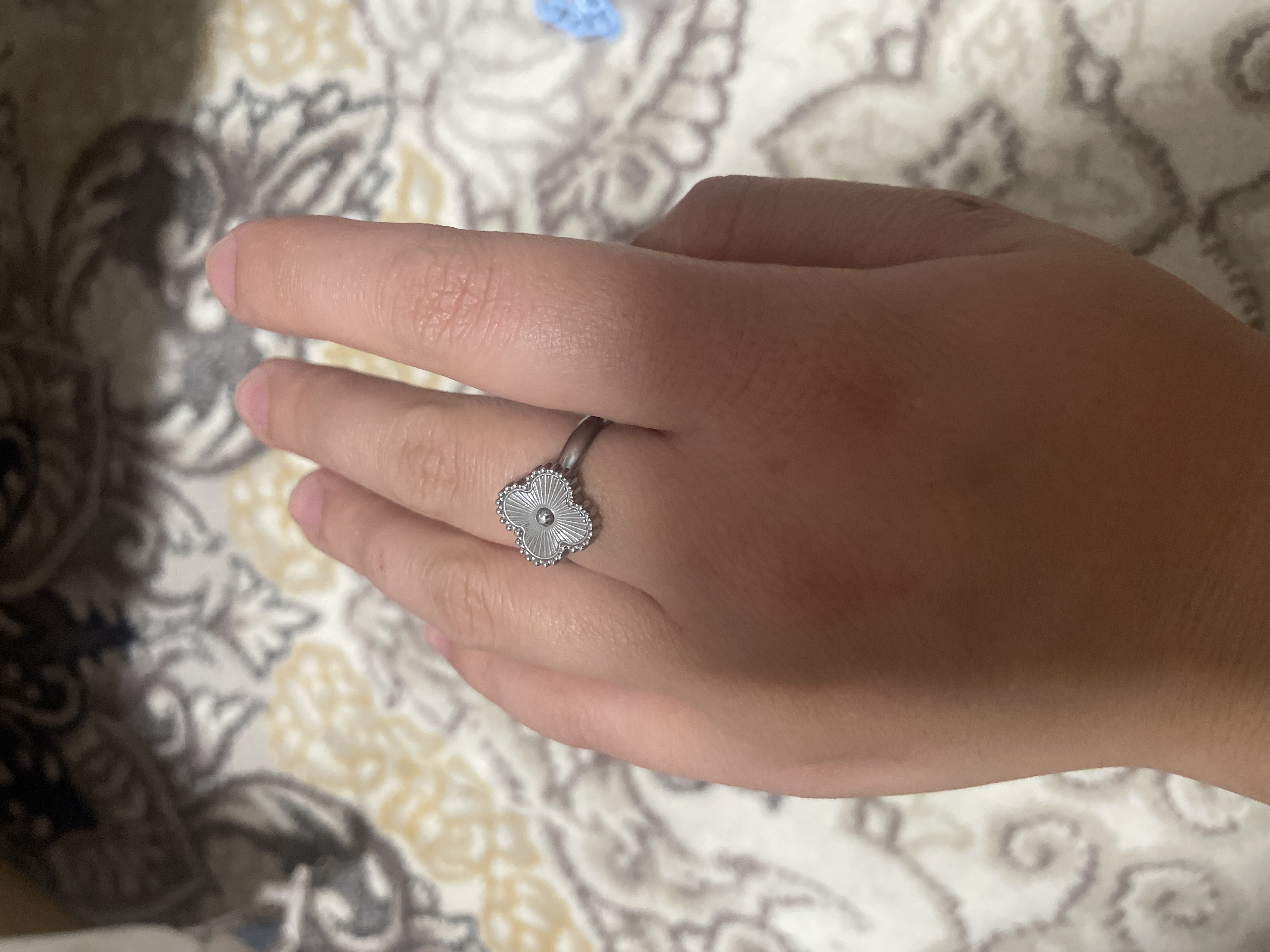 Комплект Vancleef из 4 предметов: кольцо, серьги, браслет и ожерелье, на каждый день