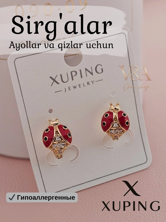 Детские серьги Xuping для девочек, маленькие